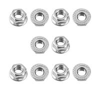 Harewtwy Paquet de 30 Écrous de Blocage M8, Écrous de Remplacement, Écrous à Bride Hexagonale, Écrous Hexagonaux à Bride Dentelée, pour Mécanisme Domestique de Bricolage M8-1,25 mm
