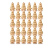 Harewtwy Paquet de 30 Poupées à Chevilles en Bois, Arbre Miniature en Bois Naturel, Poupées à Chevilles en Bois Vierges pour L'Artisanat d'art de Bricolage