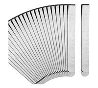Harewtwy Paquet de 40 Pinces à Coudre en Acier Inoxydable, Outil D'Ourlet en Métal avec Mesures pour L'Épinglage de Matelassage de Tissu