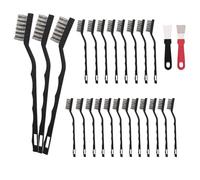 Harewtwy Poignée Courbe Ensemble de Brosse à 20 PCS Mini en Acier Inoxydable, pour la Rouille de Scories de Soudage de Maçonnerie pour le Nettoyage
