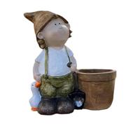 Harewtwy pour la Plante Intérieure du Jardin de Jardin Statue, Porte-Conteneurs de Fleurs, Porte-Expositif Organisateur de Résine Sculpture pour Les Fenêtres de la Ferme de Bureau