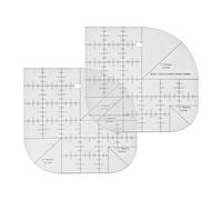 Harewtwy RèGle de Couette de Coupeur de Coin Incurvé CréAtif, RèGle de Coupe de Coin IncurvéE de Couture Acrylique, Outil de Patchwork de ModèLe de Couture, 2 PièCes SéRies