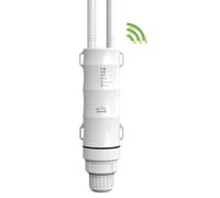 Harewtwy Répéteur WiFi sans Extérieur AC600, Routeur AP Dualdand 2.4G + 5Ghz, Extension Longue Portée, Accessoires POE, Composants