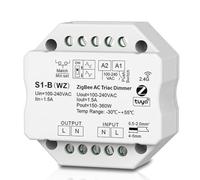 Harewtwy S1-B Tuya Zigbee AC Triac Variateur LED Contrôleur Interrupteur Poussoir Contrôle 110V 220V 230V Smart Life APP pour Assistant