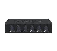 Harewtwy SPÉRITATION STÉRÉO 3,5 mm AUX AUX Splitter de 4 en 2 Out Haut-Fidelity avec RÉGLAGE de Volume OP AMP, FRIGH