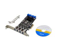 Harewtwy ST668 PCIe X4 NEC720201 Carte de Conversion de Contrôle Industriel USB3.0 4 Canaux/8 Ports, Commodité comme Indiqué PCB