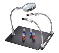 Harewtwy Support de Réparation Bras de Travail Bras Flexible Station de Soudage ESPLB Bras Magnétique Loupe de Soudure Troisième Main Circuit Imprimé de Soudage sur Support Magnétique