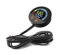 Harewtwy Testeur de Capacité de Tension et de Courant, Mètre de Batterie Imperméable, Compteur de Coulomb pour Guidon de Moto 100A