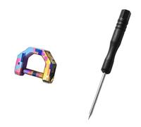 Harewtwy Titanium Alliage Boucle Keychain Plate D de Forme en en en en Roches