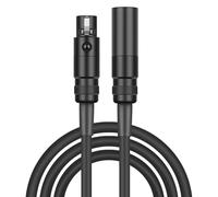 Harewtwy XLR 3 Broches Mâle à XLR 3 Broches Mini Câble Audio Féminin pour Casque pour Cinema 4K Connecteurs de Ligne de Caméra Brancher Un