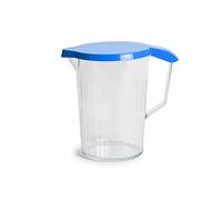 Harfield Tableware Pichet gradué 750 ml avec couvercle pratiquement incassable en polycarbonate (bleu)