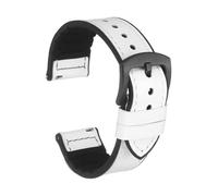 HARFINGTON Bracelet de montre en cuir de vachette à dégagement rapide avec boucle noire pour homme et femme