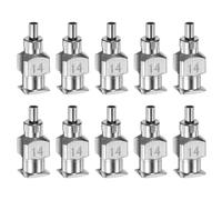 HARFINGTON Lot de 10 aiguilles de distribution en acier inoxydable calibre 14, 0,3 cm pour colle tout en métal, pointes émoussées Luer Lock pour liquides épais, encre, colle, utilisation en