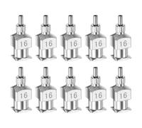 HARFINGTON Lot de 10 aiguilles de distribution en acier inoxydable calibre 16, 0,3 cm pour colle tout en métal, pointes émoussées Luer Lock pour liquides épais, encre, colle, utilisation en