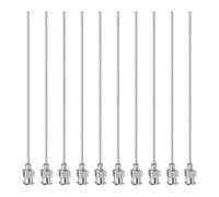 HARFINGTON Lot de 10 aiguilles de distribution en acier inoxydable de calibre 17, 10,2 cm, pointes émoussées Luer Lock pour liquides épais, encre, colle, utilisation en laboratoire