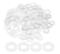 HARFINGTON Lot de 150 rondelles plates M10 en PVC - 10 mm x 20 mm x 1 mm d'épaisseur - Rondelles métriques rondes de rechange pour tuyaux d'eau, tuyaux de douche, poignées de porte de douche