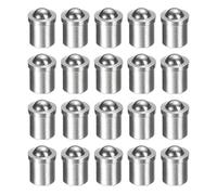 HARFINGTON Lot de 20 pistons à ressort à bille - 4 x 5 mm - Élasticité 15N - En acier inoxydable - Positionnement de précision - Loquet à bille pour porte, placard, appareils mécaniques, pinces et