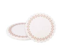 HARFINGTON Lot de 200 napperons ronds en papier de 16,5 cm pour gâteau, dessert, artisanat, fête, mariage, anniversaire, décoration de table, blanc