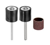 HARFINGTON Lot de 3 manchons de ponçage pour tambour de ponçage 1,27 cm grain 150 avec mandrin Outil rotatif Mini kit de tambour de ponçage pour métal, bijoux, bois, traitement fin, polissage