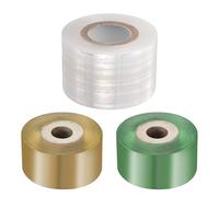 HARFINGTON Lot de 3 rouleaux de ruban adhésif pour greffe d'arbre fruitier 3 cm x 4 cm x 100 m de long en polyéthylène extensible pour arbre floral et bourgeonnement en polyéthylène, 3 couleurs