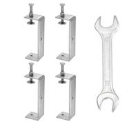 HARFINGTON Lot de 4 mini pinces en forme de C en acier inoxydable 304 de 130 mm de large pour le travail du bois, le soudage, le bâtiment, le montage domestique