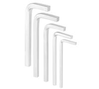 HARFINGTON Lot de 5 clés à tête carrée en forme de L 3/4/5/6/7 mm en acier au carbone Clé en L 4 points Clé à boulon métrique Outil de réparation pour la maison de base Projet de bricolage et