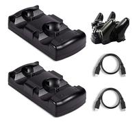 hargeur de manette PS3, USB Dual Chargeur Dock pour Sony Ps3 Manette sans Fil et Ps3 Move avec USB cable, Lot de 2