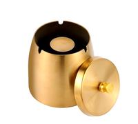 Hargtar Cendriers d'extérieur pour terrasse avec couvercle, cendriers avec couvercles extérieurs, cendrier inodore, cendrier pour cigarettes extérieures, dessus de table coupe-vent en acier