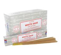 Hari Deals Satya Lot de 6 paquets de bâtonnets d'encens Agarbatti Bois de santal Lavande Champ Musc Positive Vibes Namaste Nag Champa Reiki Rose Sauge blanche