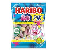 HARIBO - Bonbons Asti Pik Acidulés, Texture Fondante et Saveur Intense (Paquet 180g) - Le Lot De 4