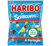 HARIBO - Bonbons Fruités Les Schtroumpfs, Plaisir Gourmand et Texture Moelleuse (300g) - Le Lot De 4