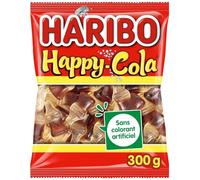 HARIBO - Bonbons Happy Cola à la Saveur Gazeuse Authentique, Plaisir Fruité et Gourmand (300g) - Le Lot De 4