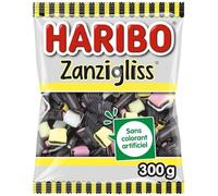 HARIBO - Bonbons Zanzigliss Fruités et Gourmands, Plaisir Fondant pour Toute la Famille (300g) - Le Lot De 4