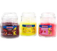 Haribo Duftkerzen Set 3-tlg, Cerise Cola + Fraise + Fruits Citron, 3x85g