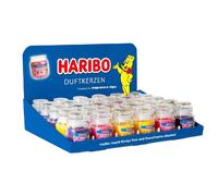 Haribo bougies plateau présentoir 30x85 grammes ( 6x cerise cola, 6x fraise, 6x noix de coco, 6x mélange de baies, 6x tropical)