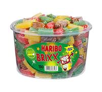 Haribo Brixx Pétillantes, Pâtes de fruits Enrobées de Poudre Acidulée, 150 Pièces, Boîte de 1200 gr