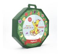 Haribo Calendrier de l'Avent avec bougies chauffe-plat | 24 bougies chauffe-plat parfumées pour Noël | Calendrier de bougies avec parfums d'été et d'hiver | Idée cadeau parfaite pour la période de