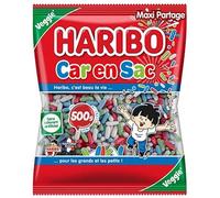 HARIBO - Car En Sac - Bonbons Réglisse - Sans Colorants Artificiels & Sans Gélatine - Maxi Sachet 500 g