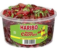 Haribo – Happy Cherries – 150 pièces (1200 g) – Barquette hermétique