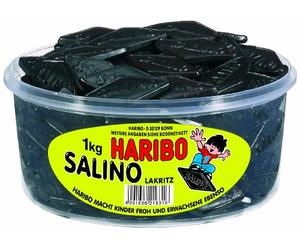 Haribo Chlorure d'ammonium Réglisse Salino paquet de 50 pièces, 1 kg