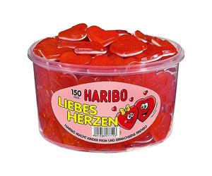 Haribo Coeurs d'amour Gomme fruitée 150 pièces