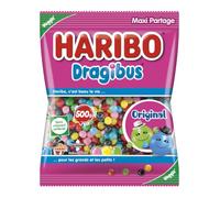 HARIBO - Dragibus - Bonbons Sans Colorants Artificiels & Sans Gélatine - Sachet 500 g