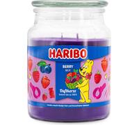 Haribo Duftkerze Berry Mix, Kerze im Glas, Beeren Duft, Brenndauer bis 100 h, 510 g