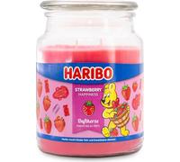 Haribo Duftkerze Strawberry Happiness, Kerze im Glas, Erdbeere Duft, Brenndauer bis 100 h, 510 g