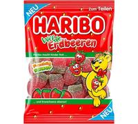 Haribo Fraises sauvages gélifiées aux fruits acidulés au goût de fraise 175g