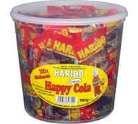 Haribo Happy Cola mini-sachets, boîte ronde, 200 pièces (2 x 980g)