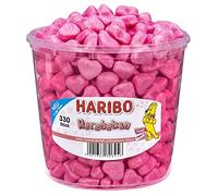Haribo Herzbeben, Sweet Cherry Sucre mousseux au goût de cerise 330 pièces, boîte de 1,2 kg