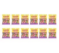 HARIBO Jelly Babies, aux saveurs super juteuses, 140 g (lot de 12)