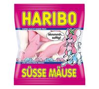 Haribo Jolies Souris, Pâte de Guimauve, Bonbons Fruités, en Sachet, Paquet, 200 g