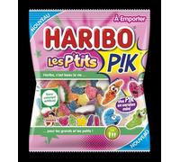 HARIBO - Les P'tits PIK - Bonbons Piquants - Fruités Sans Colorants Artificiels - Sachet - 10 x 100 g